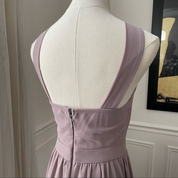 LuLu’s Air of Romance Dusty Lavendar Taupe Maxi Dress S - Picture 3 of 9